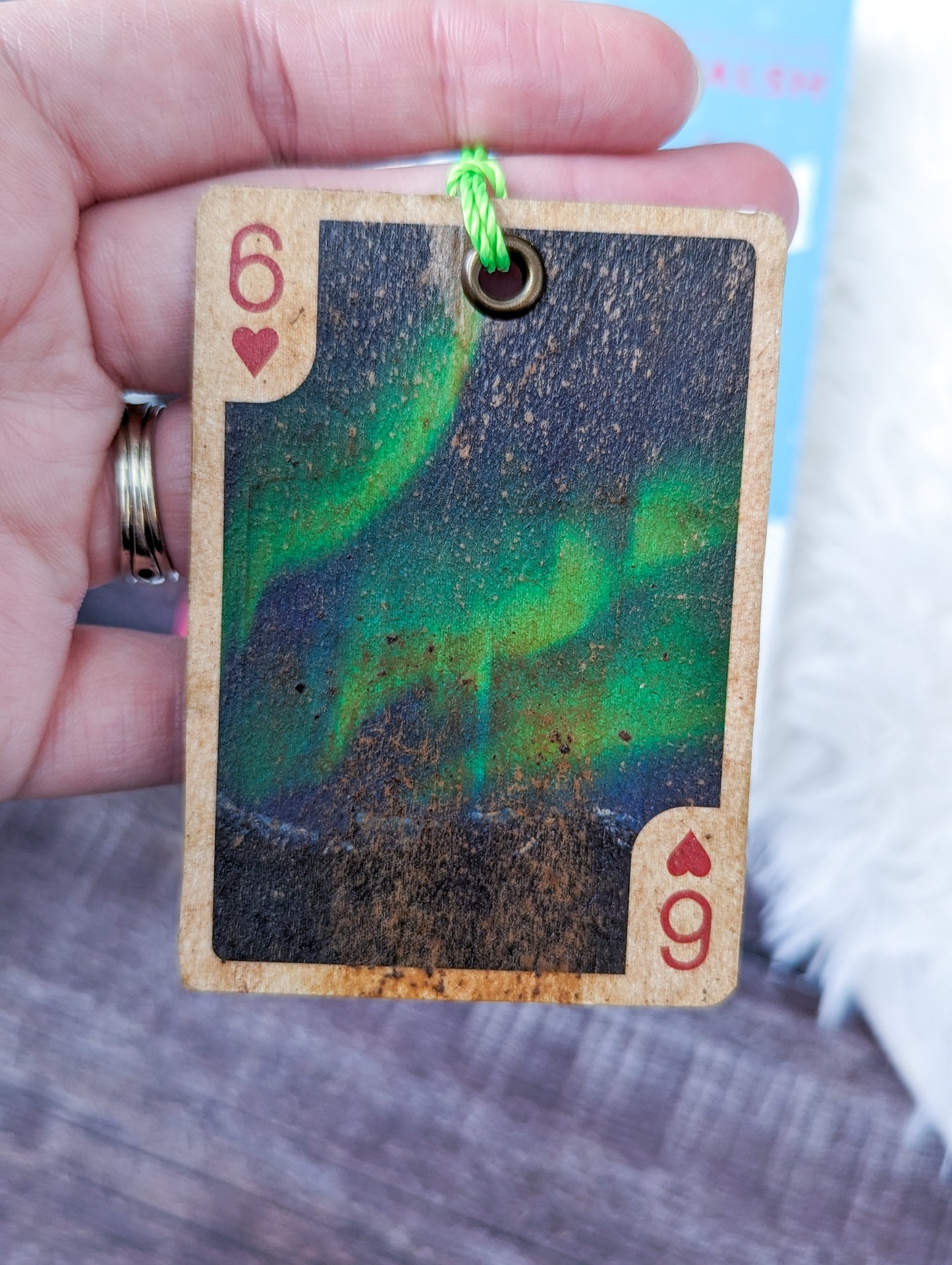 Northern Lights Playing Card Bookmark