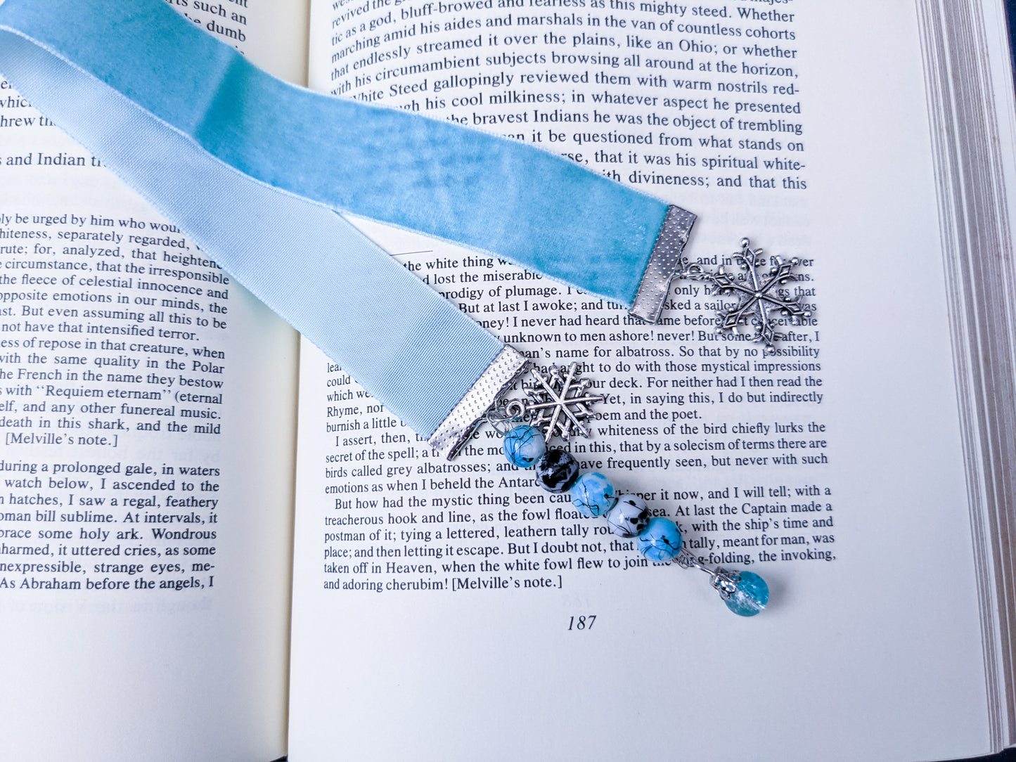 Winter Themed Ribbon Bookmark
