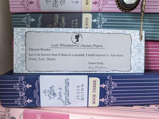 Lady Whistledown's Society Papers Bookmark