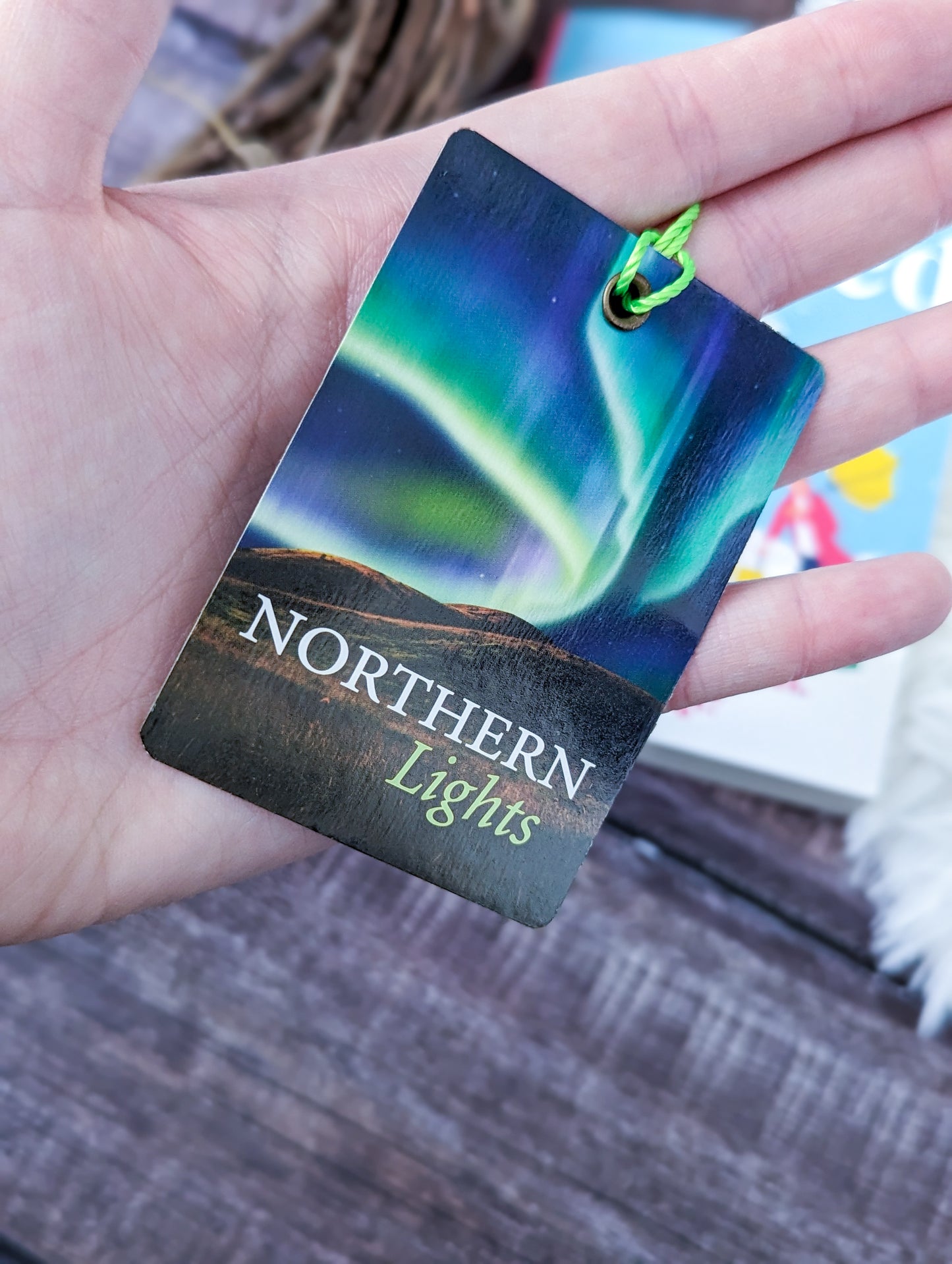 Northern Lights Playing Card Bookmark