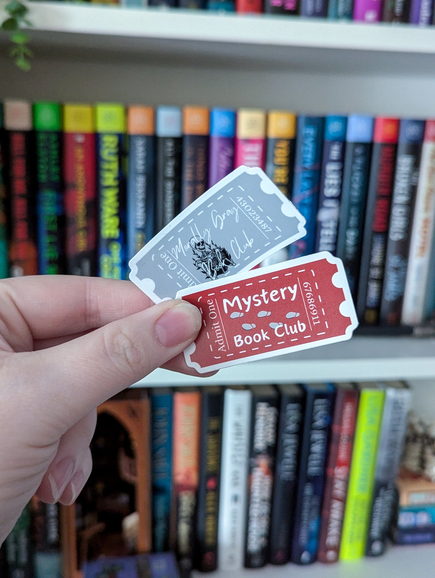 Mystery Book Club Ticket Sticker