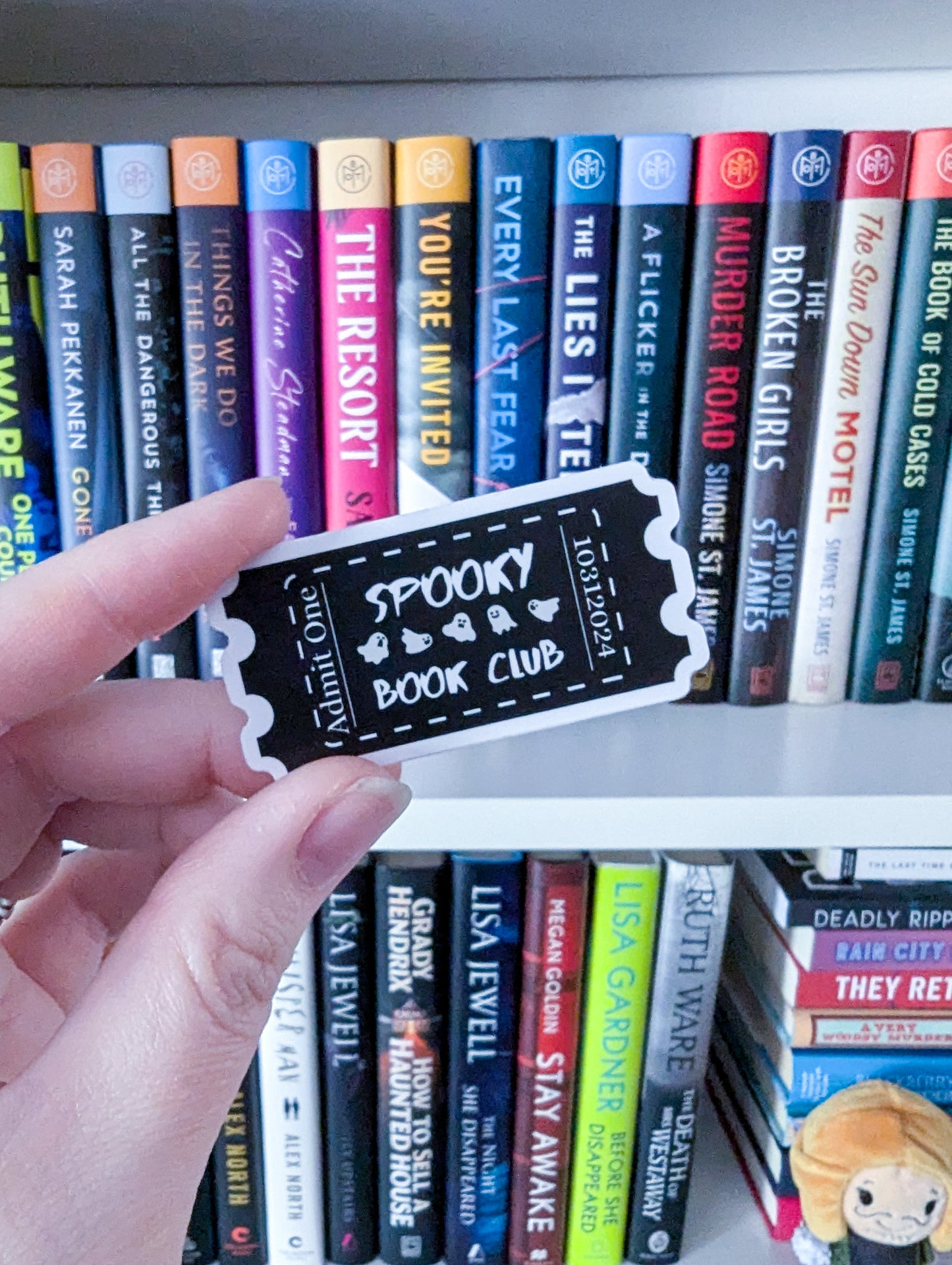 Spooky Book Club Ticket Sticker