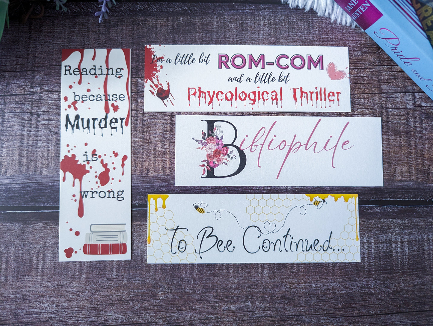 Thriller/ Rom Com Bookmark