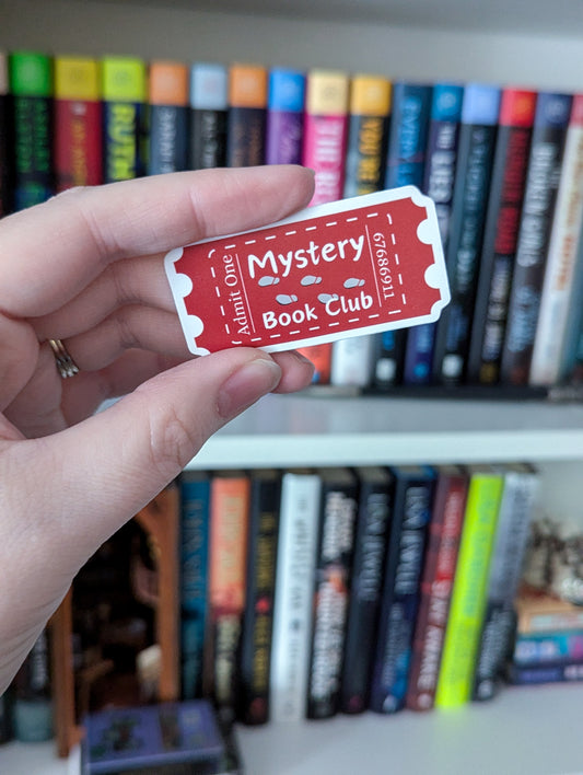 Mystery Book Club Ticket Sticker