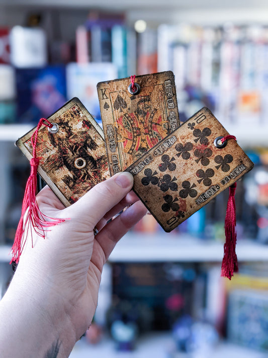 Ransom Halloween Playing Card Bookmarks
