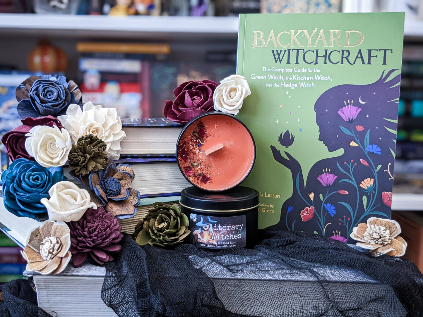 Literary Witches - Peach, Fern, & Black Rose